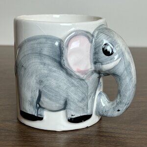 Vintage Hand-Painted Elephant Mug